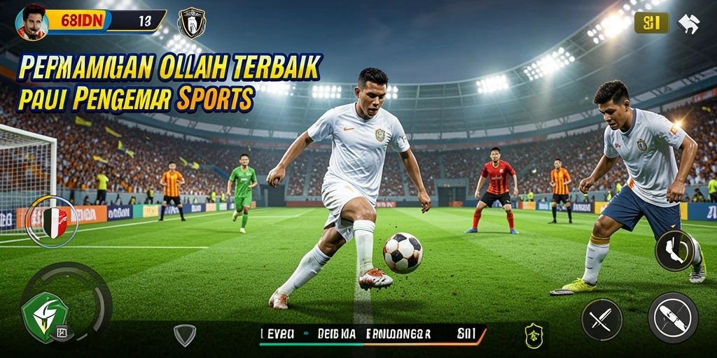 Screenshot gameplay 68IDN menampilkan aksi olahraga yang seru.