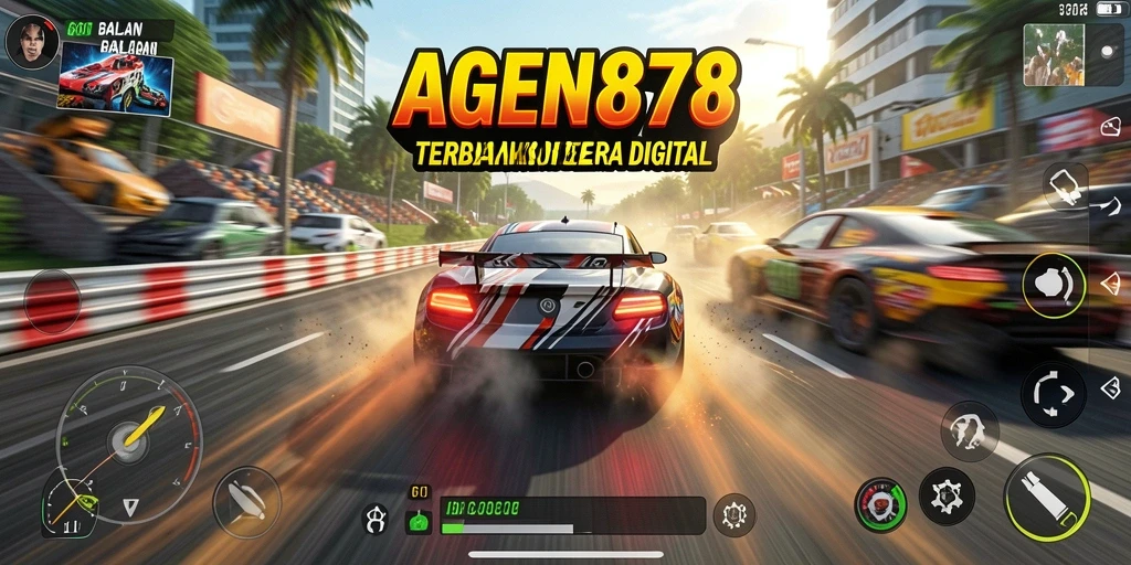 Tampilan gameplay AGEN878 dengan grafis balapan yang menakjubkan.