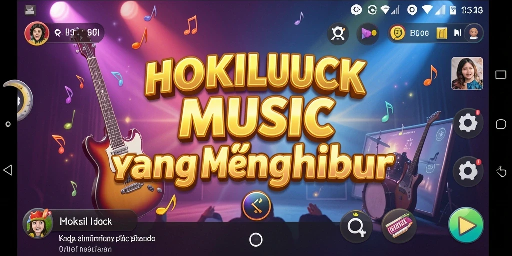 Screenshot gameplay HOKILUCK menampilkan aksi seru mengikuti irama musik.