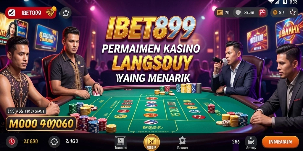 Screenshot gameplay IBET899 menampilkan dealer langsung yang berinteraksi dengan pemain.