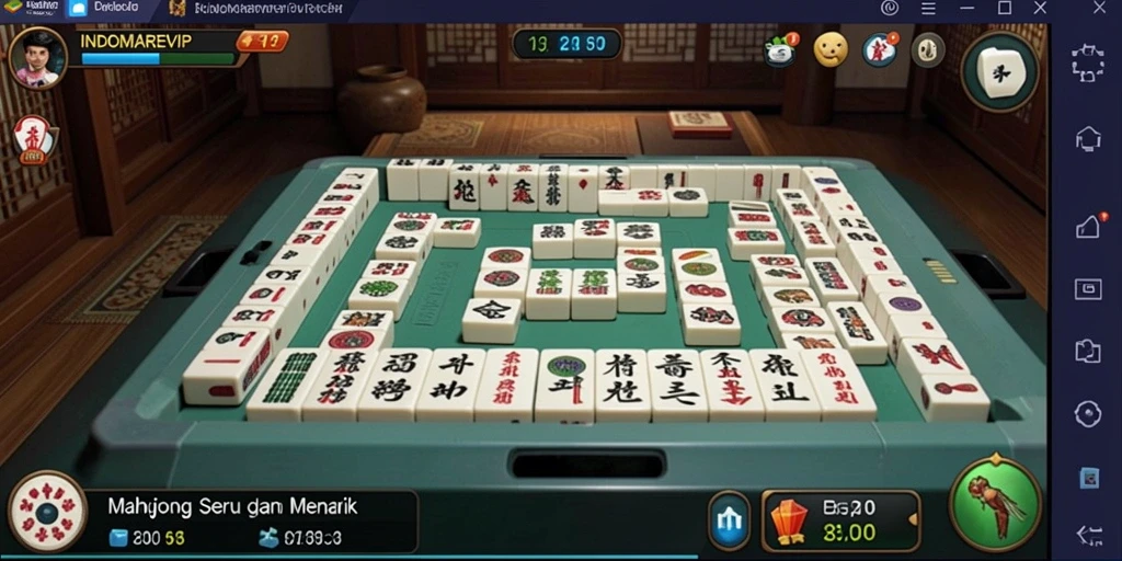 Tampilan menarik dari gameplay Mahjong di INDOMAREVIP.