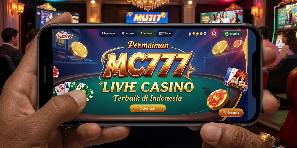 Tampilan gameplay Live Casino yang menegangkan di MC777.