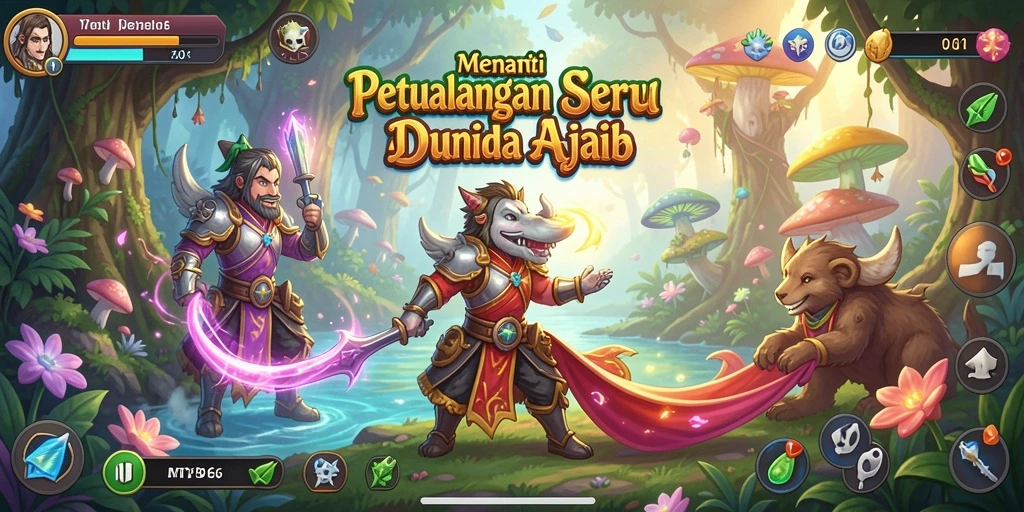 Tampilan gameplay seru MT966 dengan petualangan menantang dan grafis menawan.