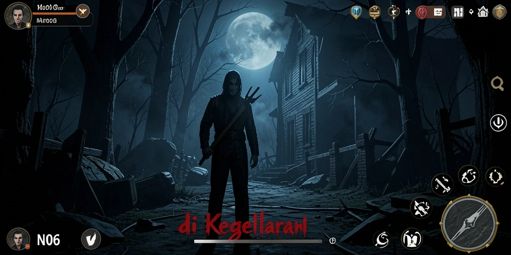 Screenshot gameplay N06 menampilkan ketegangan yang mendalam.
