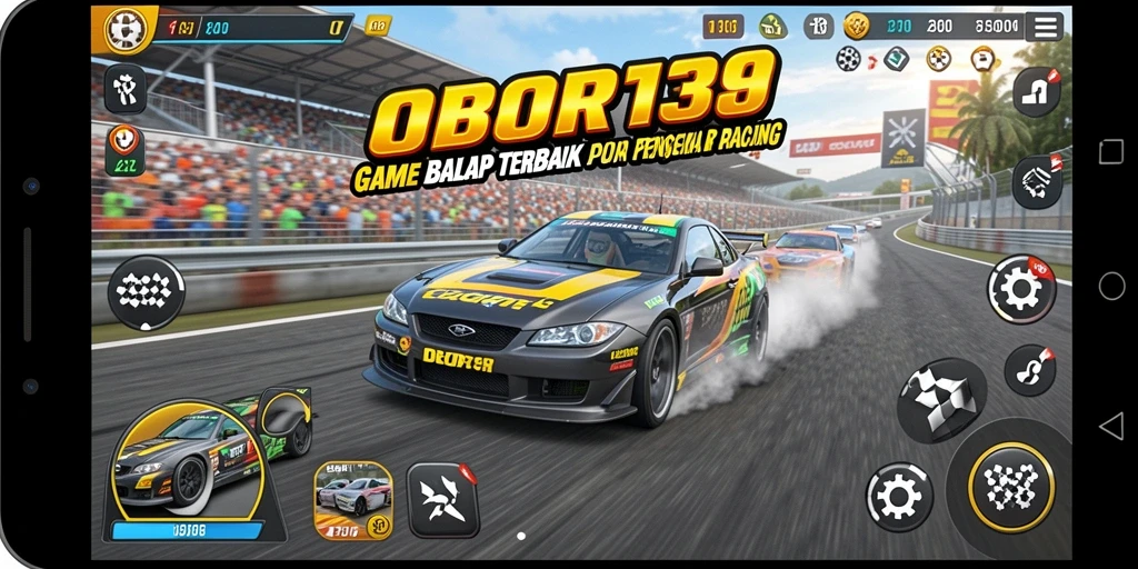 Tampilan gameplay seru dari game balap OBOR138