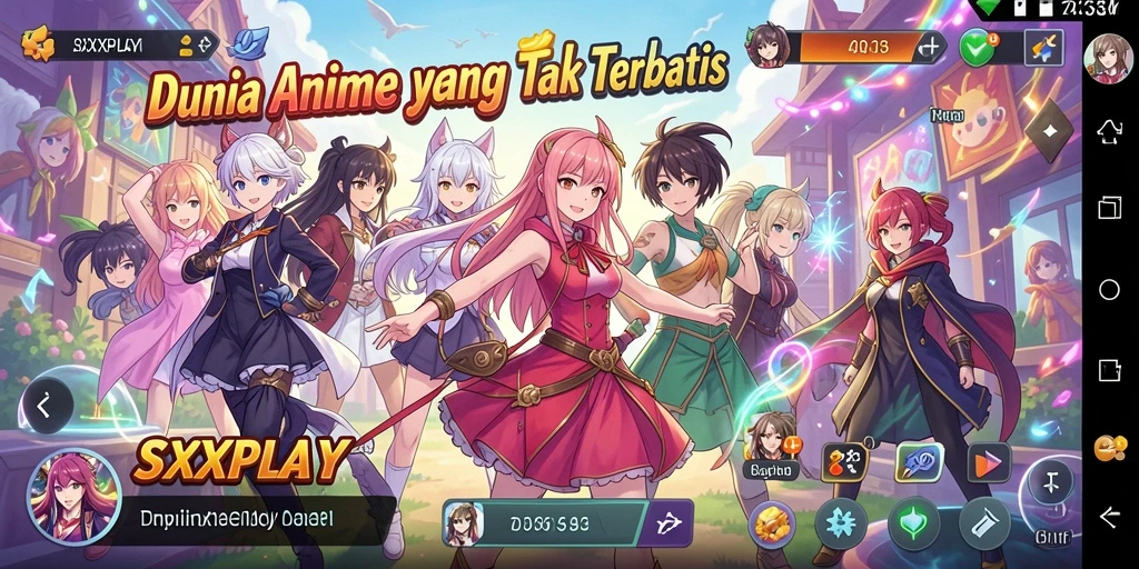 Screenshot gameplay SXXPLAY menampilkan karakter Anime yang beraksi.